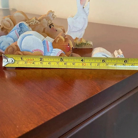 Lot of 4 Folk Art Hand Painted Bear & Duck Wood Decor Artist Signed D. Martin - Picture 9 of 12